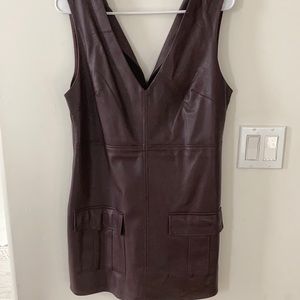 Faux Leather mini dress